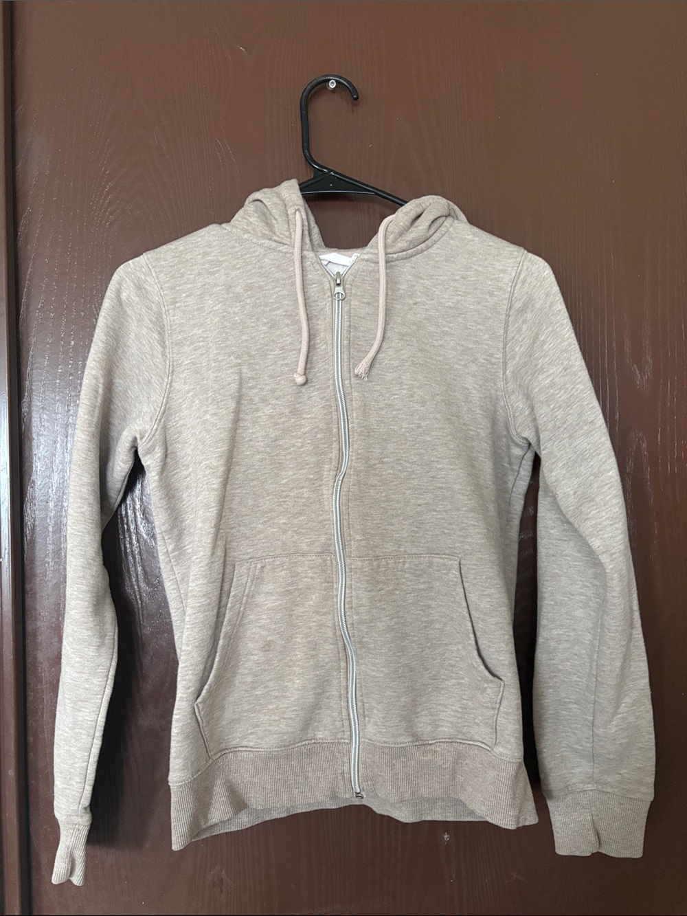 Primark Light Beige Zip-Up Hoodie Sweater